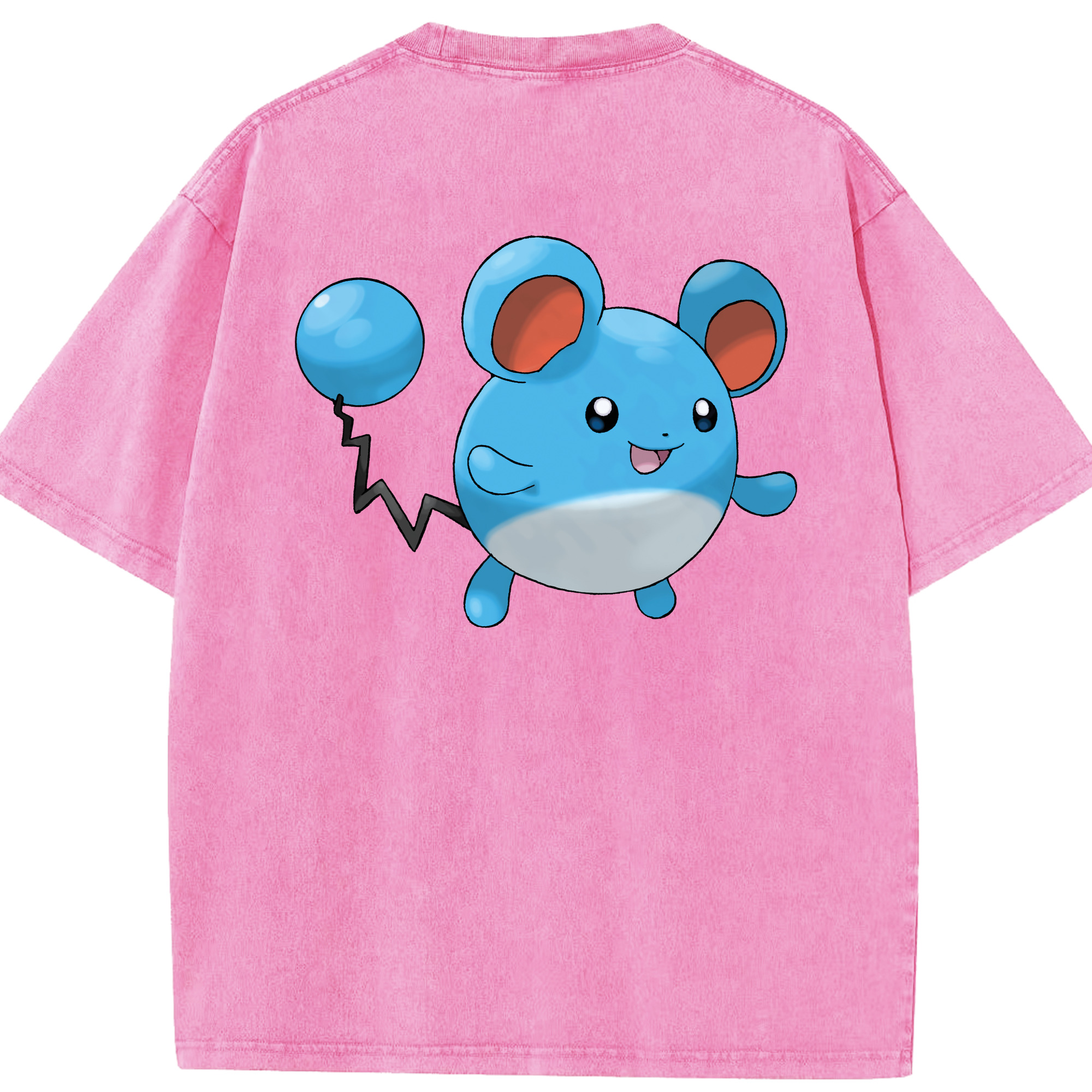 （画像用） ポケットモンスター Pokémon 綿100% ヴィンテージ風 半袖Tシャツ（背面プリント）